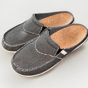 Spenco Siesta Slides Mules for Men Charcoal Gray Size 11D Canvas